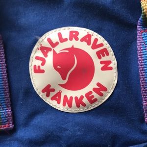 Fjällräven Kånken designer Rainbow  Backpack Cobalt Blue
